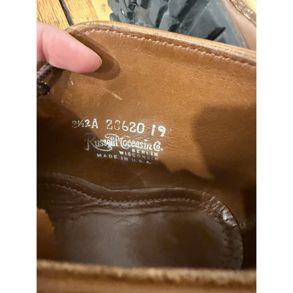 Russell Moccasin Boots 28620 19 Leather Brown Chukka Boots Size 8.5 A main image 4